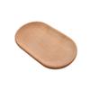 Овальный поднос из бука, мини-маленькая обеденная тарелка из цельного дерева, детская обеденная тарелка, деревянная посуда