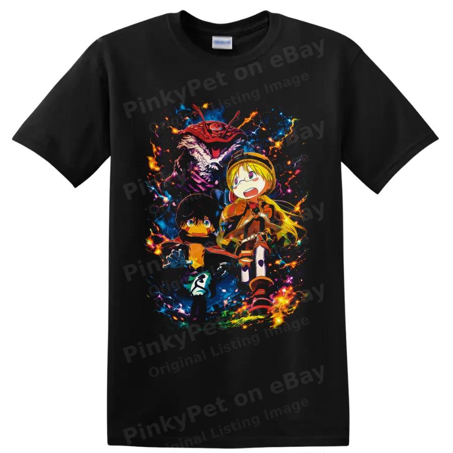 Made in Abyss Riko Reg Anime T Shirt w/ Electric Adventure Art Tee Fantasy
