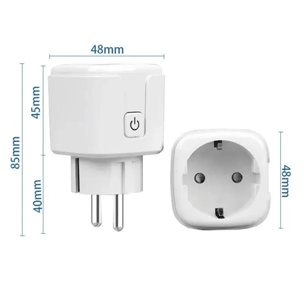 Melery Tuya WiFi Smart Socket 16A EU Plug Live Monitoring Timer Remote by Alexa Google Home Voice Control Бытовая техника