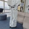 Men's Retro Tie-Dye Casual Suit: Loose Denim Jacket & Wide-Leg Trousers