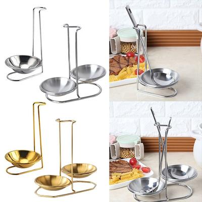 Аксессуары Подставка для суповой ложки Подставка для ложек Полка для столовых приборов Одинарный/двойной половник Полка для хранения столовых приборов