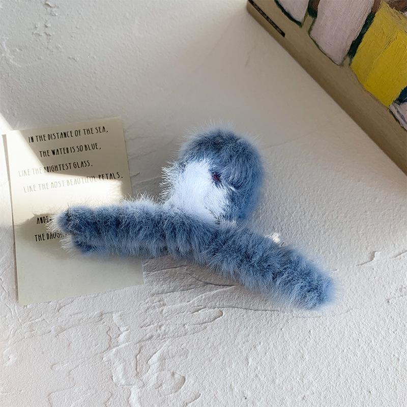 Элегантная корейская большая плюшевая заколка для волос для женщин - в стиле акулы