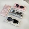 Bow Glasses Case Women Portable Cotton Padded Anti Crush Sunglasses Storage Bag Cute Eyewear Pouch