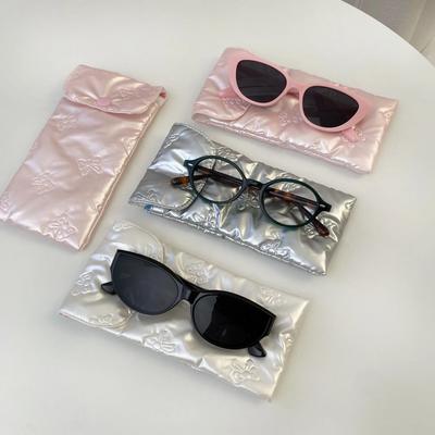 Футляр для очков с бантом Женский Портативный Хлопковый Мягкий Противоударный Сумка для хранения солнцезащитных очков Милый Чехол для очков