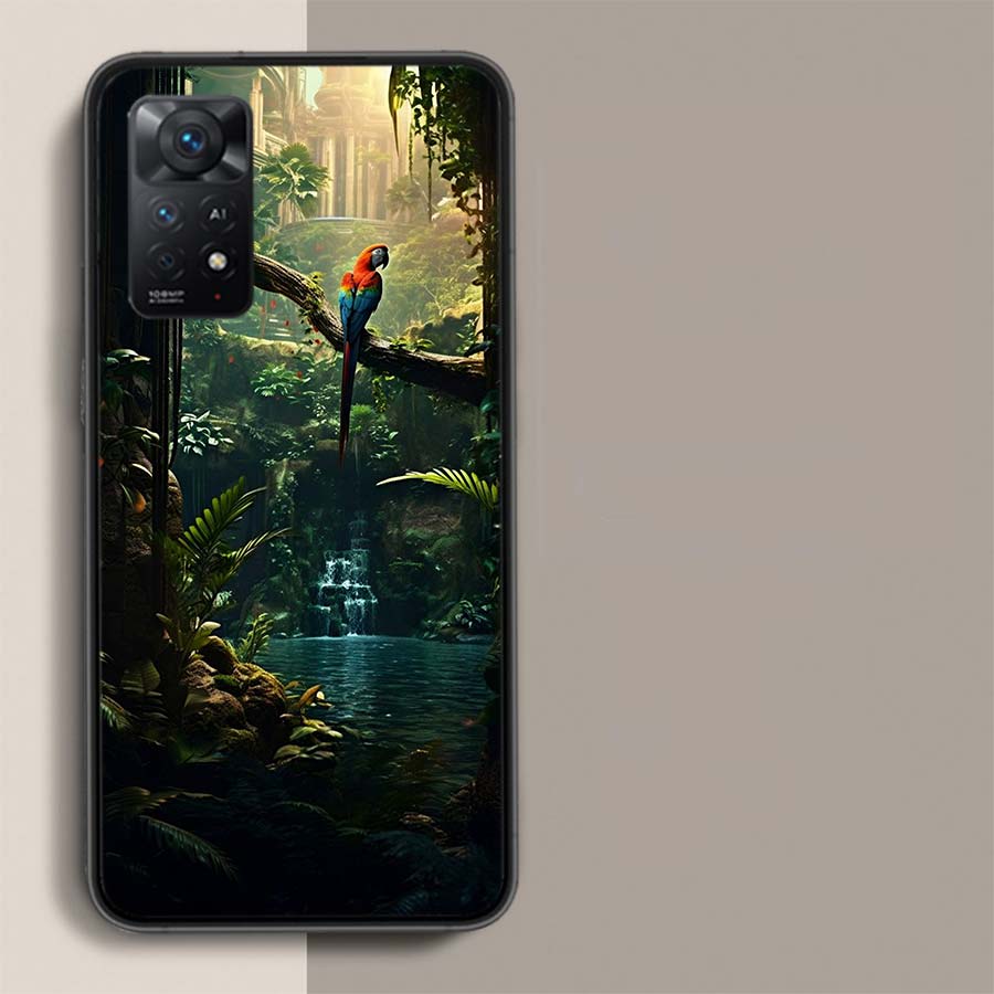 Parrot Bird Rainforest Phone Case For Redmi Note 14+ 13 Pro Plus 14C 13C 12C 12 10A 10C 10 9 8 9A 9C 9T 8A 7 Pro Xiaomi Capa Cov