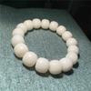 Браслет из белых бусин бодхи 2 мм, 19 шт., натуральный буддийский мала, бочкообразные бусины, унисекс, на удачу, ручная работа, в китайском стиле, подарок для мужчин и женщин