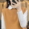 Женский кашемировый жилет Qinghe Cashmere 30% кашемир 70% шерсть Женский осенне-зимний кашемировый жилет мягкий и теплый