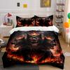Fiery three-headed wolves. Bedding sets Duvet cover sets Duvet covers Pillowcases(1 * Duvet Cover 2 * Pillowcases, without duvet insert)