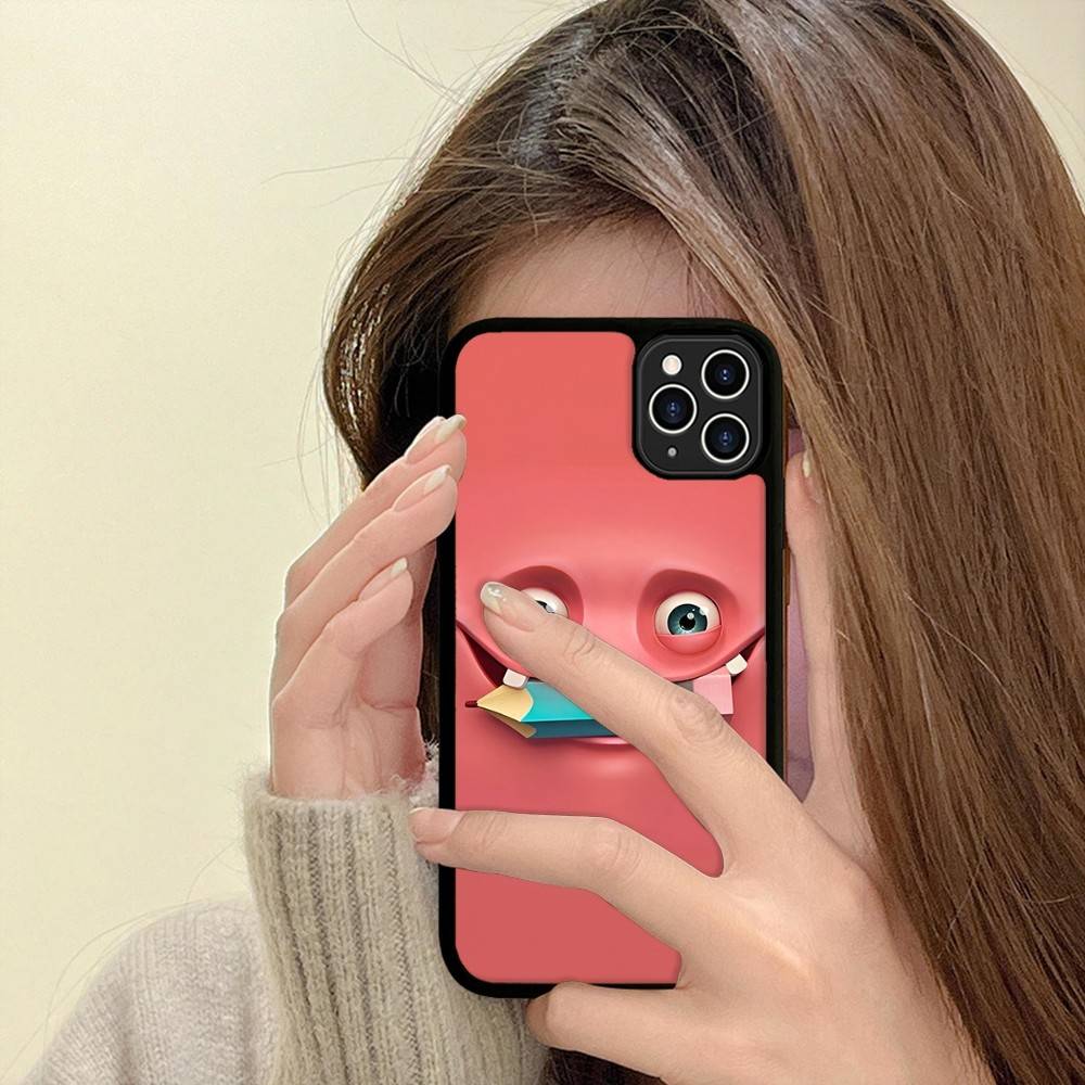 Смешное лицо Для IPhone 17 16 15 14 13 12 11 Mini Pro Max Plus PC+TPU Задняя крышка для телефона