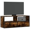 VidaXL TV Stand Smoked Oak 100x31x39.5 Cm Engineered Wood and Metal, TV Stand, Media Cabinet, TV Console, HiFi Furniture, 848931