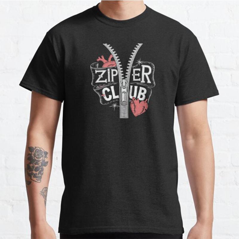 Плюс размер S-3XL Zipper Club Open Heart Surgery Printed T-shirt Mens Tops Fashion Clothing Tees