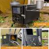 Outdoor Camp Tent Firewood Stove Portable Wood Burning Stove Multifunctional Firewood Burner with Detachable Chimney