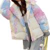Осень и зима новая мода популярная уличная взрывная tie-dye свободная утолщенная теплая хлопковая куртка