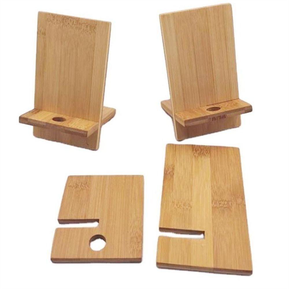 With Charging Hole Bamboo Wood Stand Holder Mobile Phone Support Stand Bamboo Wood Stand Holder