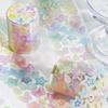 1 Roll Masking Tape 2m Color Gradient Bubble Star Die-Cut Tape Scrapbook DIY Journal Planner Decoration For Phone Case Notebook