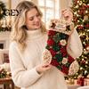 Holiday Craft Supplies for Beginners 3D Fabric Poke Wreath DIY Kit, Beginner-Friendly Christmas Making Stamp Art Set Door Hanging Home Decor Projects