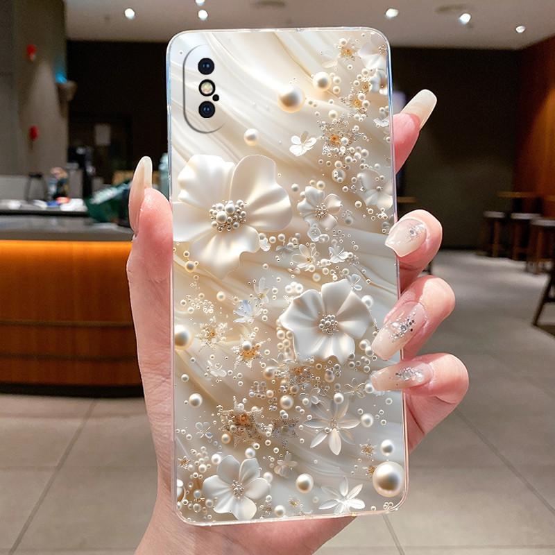 For iPhone X Case Clear Luxury Butterfly Fashion Flowers Soft TPU Silicone Phone Cover for iPhone X XS Max iPhoneX iPhoneXs Case