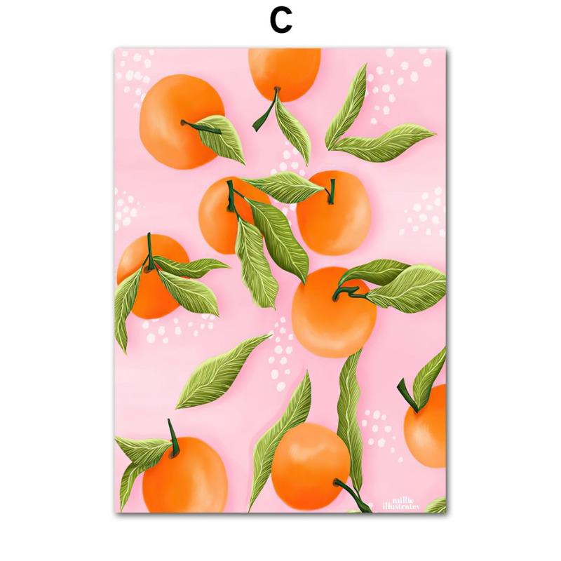 Красочный Город Здание Лимон Фрукты Абстрактный Пейзаж Постеры и Принты Настенное Искусство Холст Живопись Картины Для Декора Гостиной