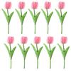 10Pcs Rustic Simulated Tulip Flower Silk Flower Artificial Tulip Flowers  Home Decoration
