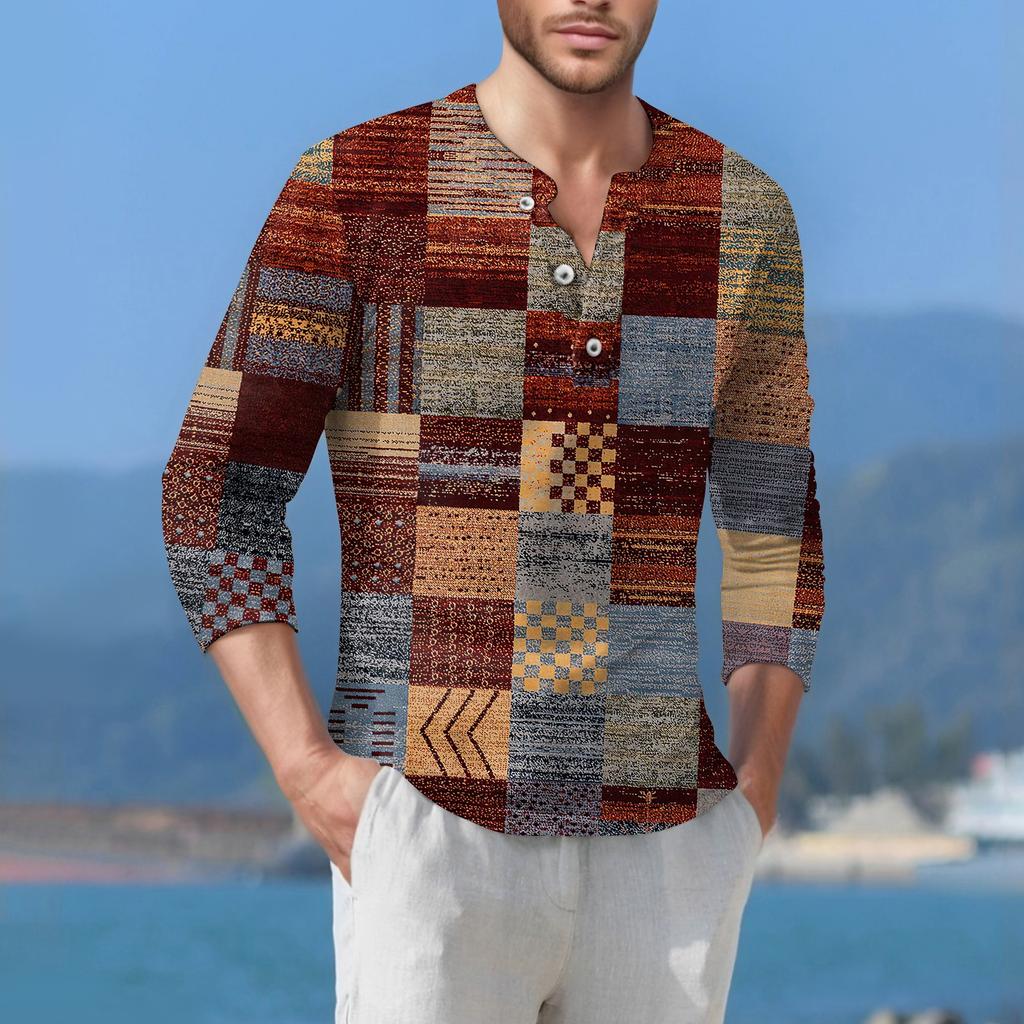 Мужская футболка уличная повседневная мода с длинными рукавами