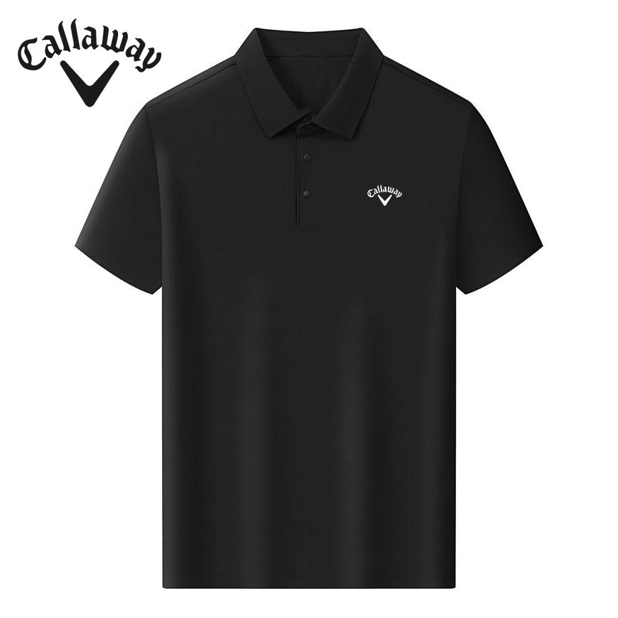 Callaway 2025 Лето Лето Вышитая Гольф Бизнес Досуг Спорт Стиль Легкий Плавающий Хлопок Однотонный Поло Рубашка