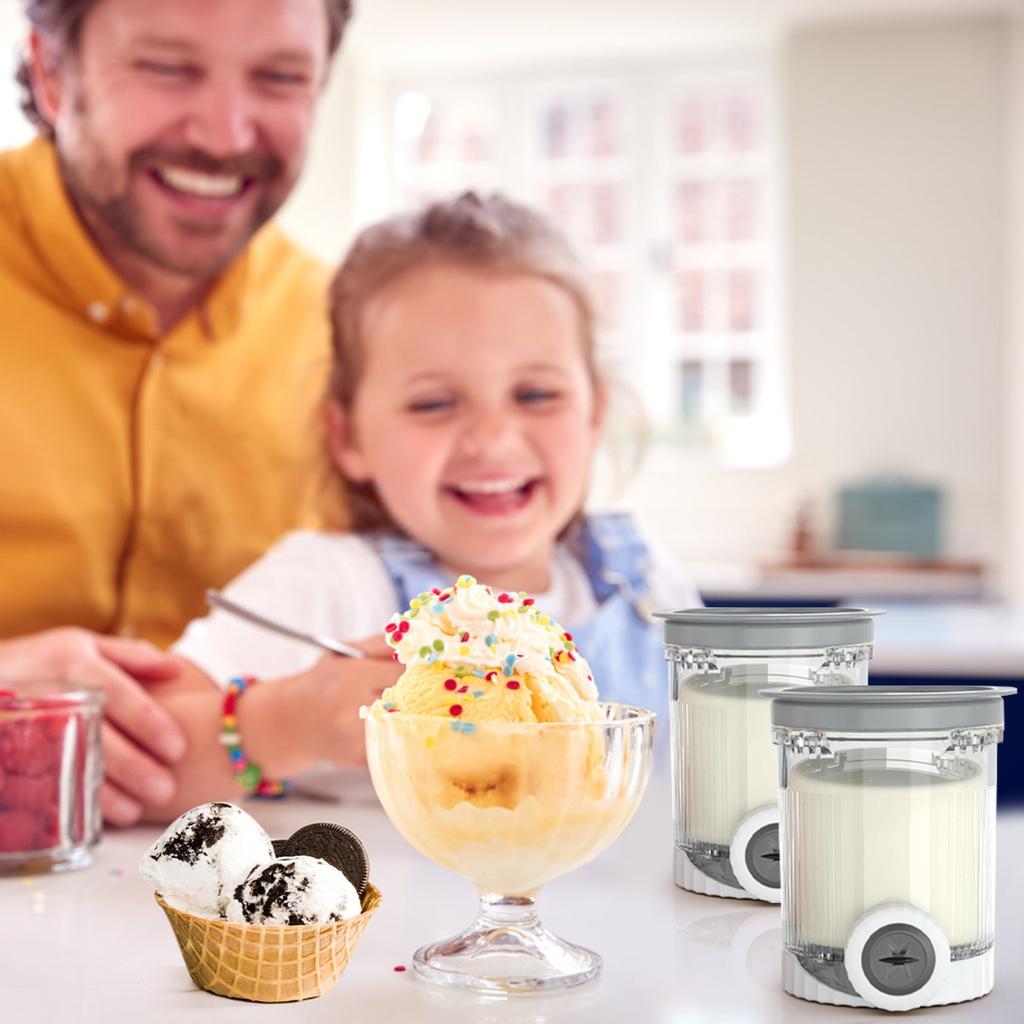 Compatible With NC700 Series Ice Cream & Soft Serve Makers, Free & Dishwasher Safe, Lids