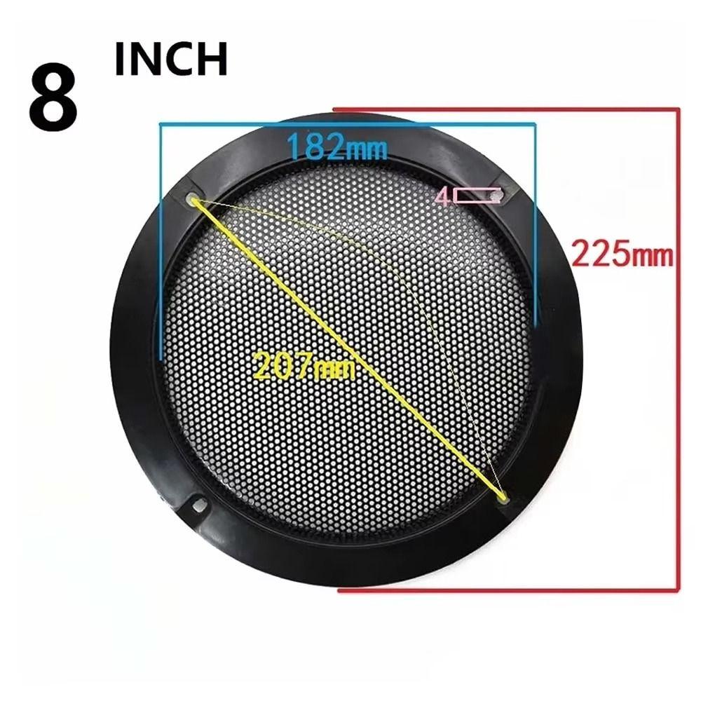 1/2/4/8/10Pcs High-grade Speakers Plastic Frame 2/3/4/5/6.5/8/10 Inch Decorative Mesh