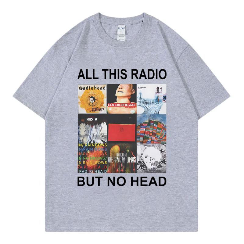 All This Radio But No Head TShirt Rock Band Radiohead Music Album Graphic T Shirts Men Women Clothing Fashion Hip Hop TShirts