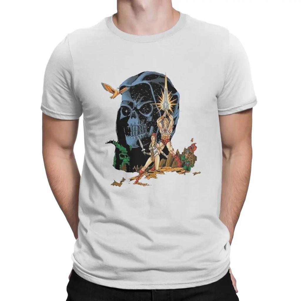 Casual Popular American Action Movies T-Shirt for Men Collar Cotton Masters Of The Universe Short Sleeve Gift Idea