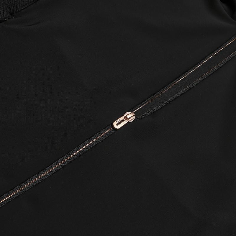 Fila Фитнес Повседневный Мягкий Приятный к коже Приталенный Вязаный Топ с капюшоном Женские топы Насыщенный черный A61W541501FBK