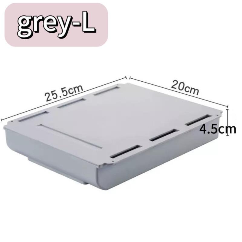 Under Desk Storage Box Invisible Self-Adhesive Type Tray Hidden Table Under Storage Drawers for Pencil Makeup Pen Stationery Box