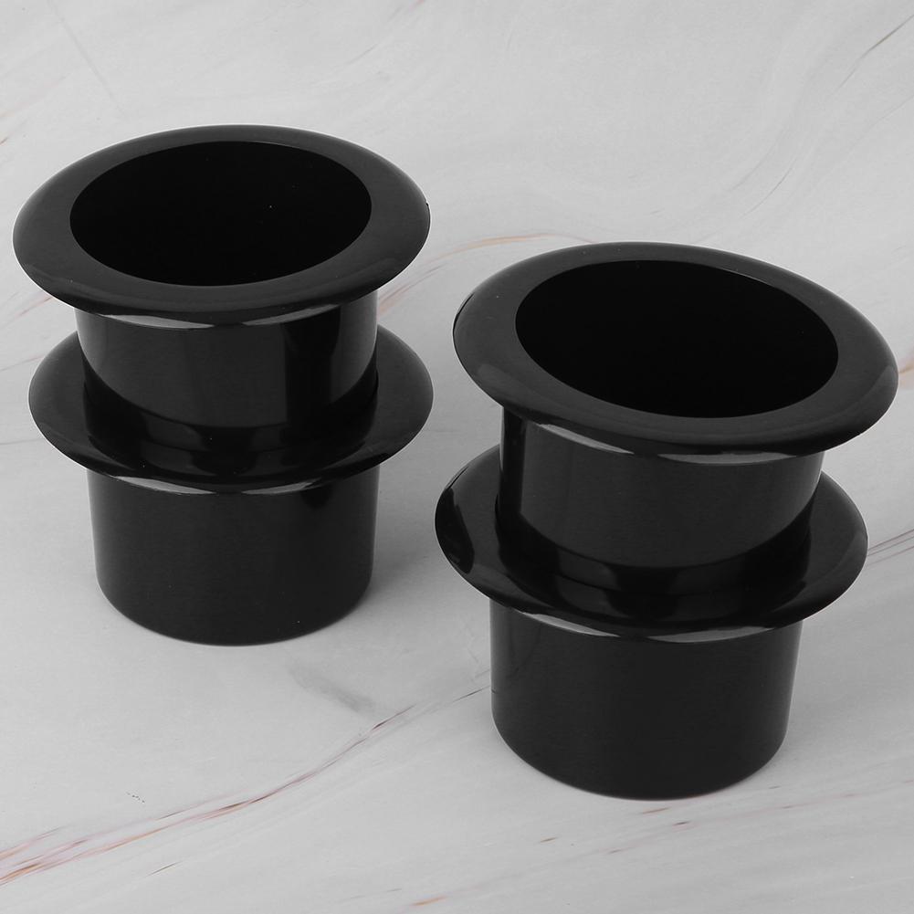4 шт. Подставка для подстаканника из черного глянцевого АБС-пластика, аксессуары для украшения салона автомобиля