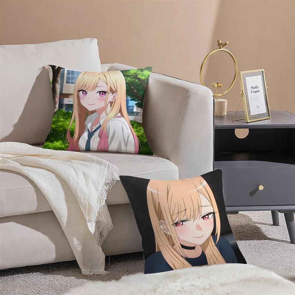 KKitagawa Marin Cushion Cover Throw Pillow Cover Hidden Button Durable Polyester Chair Cushion