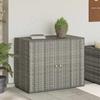 VidaXL Garden Storage Cabinet Grey 100x55.5x80 Cm Woven Resin 319869