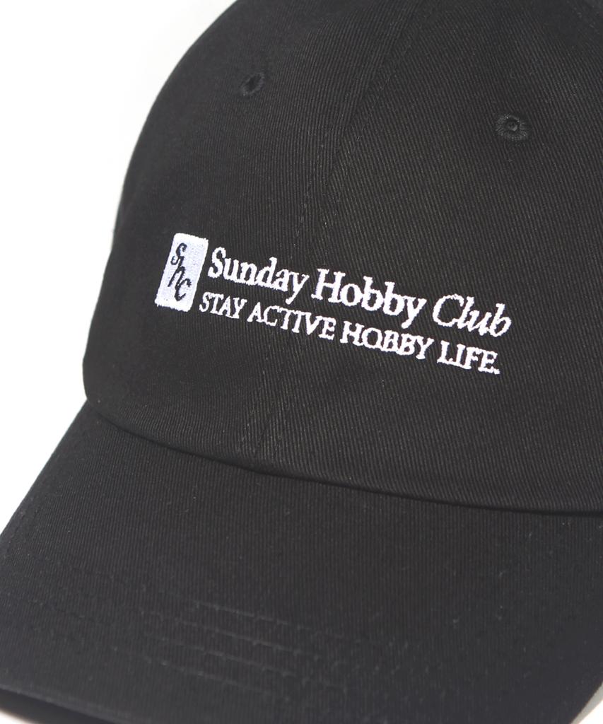 Кепка с изогнутым козырьком и квадратным логотипом Sunday Hobby Club - Черная