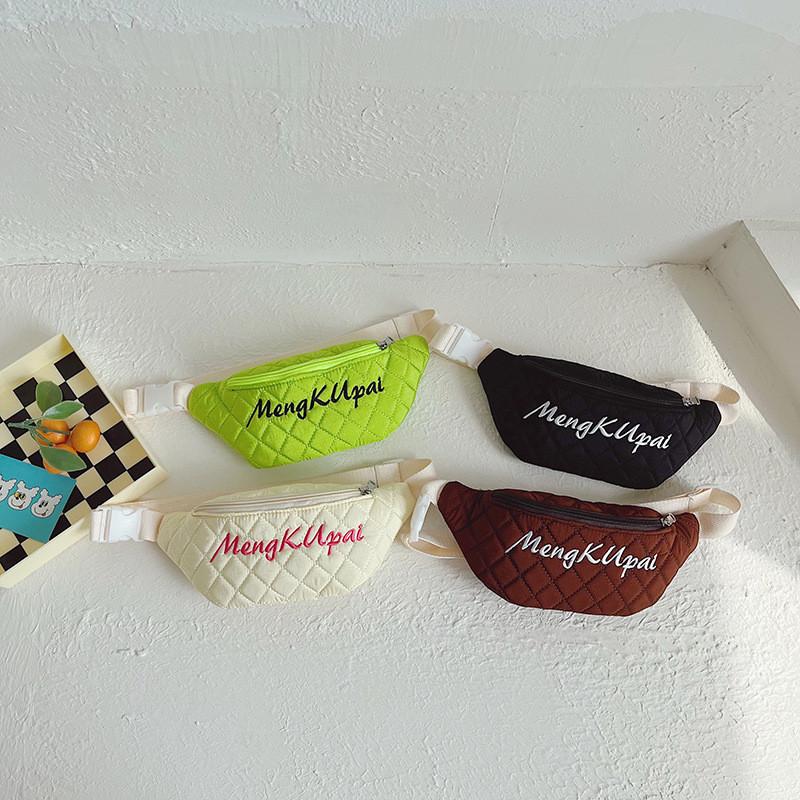 Модная и стильная детская холщовая поясная сумка для мальчиков и девочек с дизайном алфавита в современных цветах