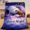 1PC Snoo-dog Dreams On The Moon Flannel Blanket Gift, Suitable for Both Men And Women, Soft Ideal for Beds And Sofa, Birthday Or Christmas Gift