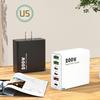Многопортовое зарядное устройство 200 Вт: 3 USB + 3 PD, Быстрое зарядное устройство 6-в-1 для мобильных телефонов, 5 В/2,4 А, Стандарты ЕС/США/Великобритании