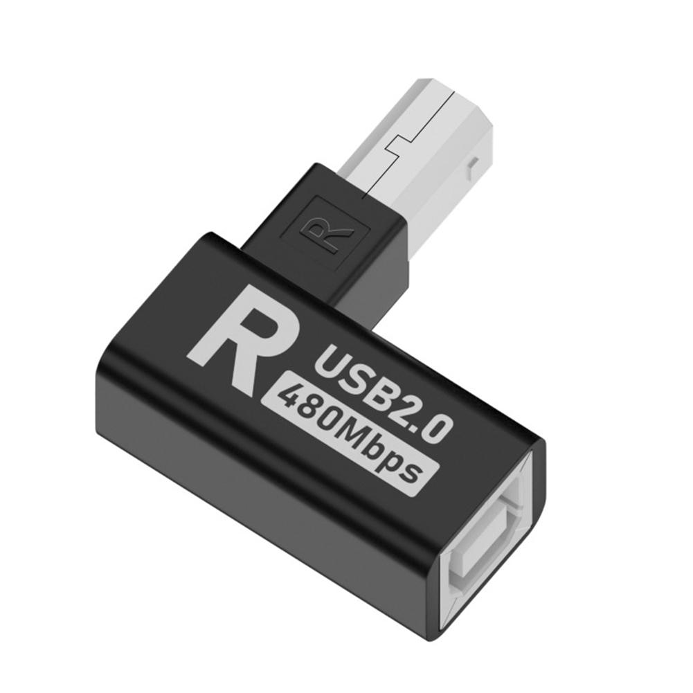USB 2.0 Type B Printer Adapter 90 Degree USB B Printer Adapter 480Mbps Extension Adapter Male To Female for Printer Scanner HDD