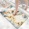 Marble Household Bathroom Absorbent Floor Mats, Light Luxury, High-end Imitation Cashmere Toilet Non-slip Mats