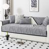 Cream Series Solid Color Sofa Cover Anti-Slip Chenille Sofa Mat Four-Seasons General Dust Sofa-Cushion Modern Stripe Couch Cover