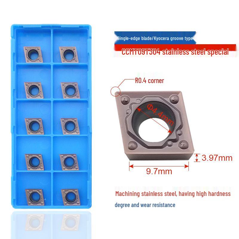 CNC Ромбическая стальная вставка CCMT060204 для внутреннего отверстия 09T304 Черновая расточная токарная резцевая головка для нержавеющей стали