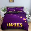 Constellation King Queen Duvet Cover Astrological Bedding Set for Kids Teens Adults Psychedelic Tarot Astrology Soft Quilt Cover