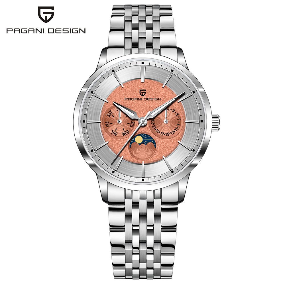 PAGANI DESIGN New Multifunctional Men Quartz Watches 100M Waterproof Top Brand Luxurys Sapphire Glass Moonphase Watch for Men