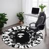 1 шт. Круглый ковер Bape Camo для офиса, комнатный коврик, подходит для офиса, под офисные стулья, спальни, гостиной, домашнего декора, декора комнаты