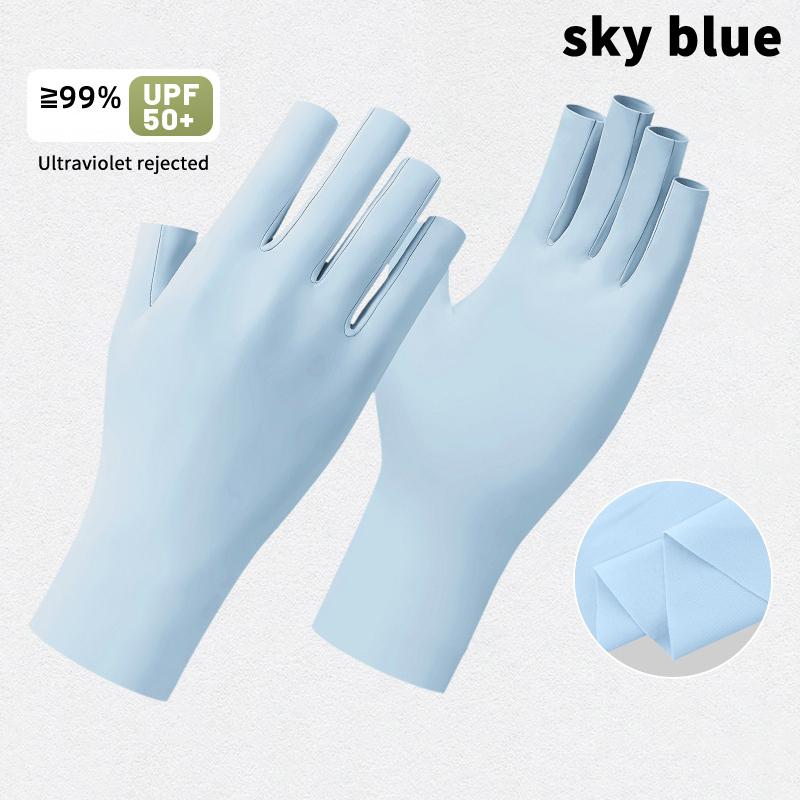 1 Pair Anti Uv Nail Gloves Uv Gel Shield Glove Half Finger Manicure Led Lamp Nail Art Salon Tools