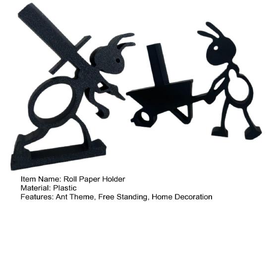 2 шт./набор Держатель для туалетной бумаги в виде муравья, 3D-печать, отдельно стоящая тачка, держатель для туалетной бумаги в виде муравья, диспенсер для рулона бумажных полотенец, полка для хранения
