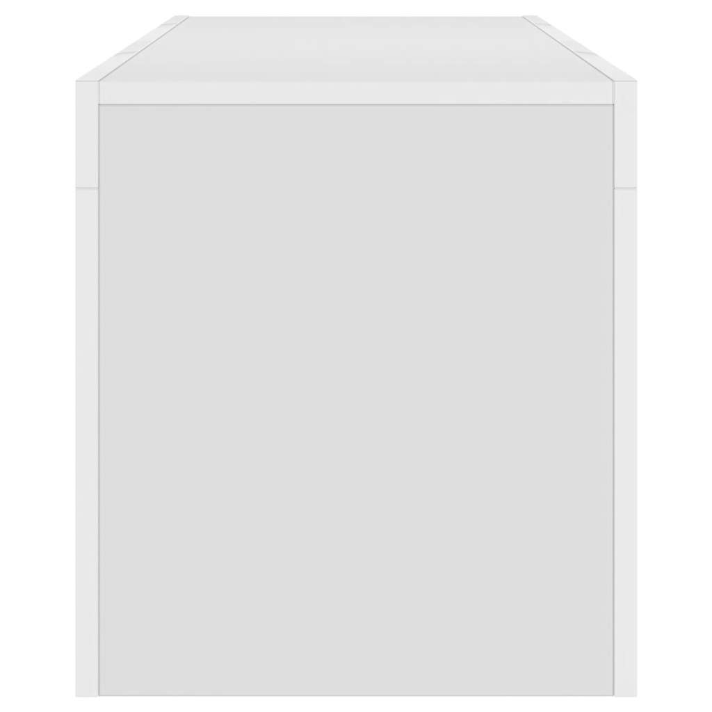 TV Stand with LED Lights White 120 x 35 x 40 cm