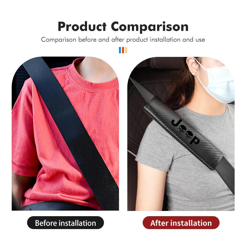 Car Seat Belt Cover Safety Belt Cover Shoulder AAA Protection Pad Anti-slip Mat Accessories For Jeep Grand Cherokee Wrangler JK