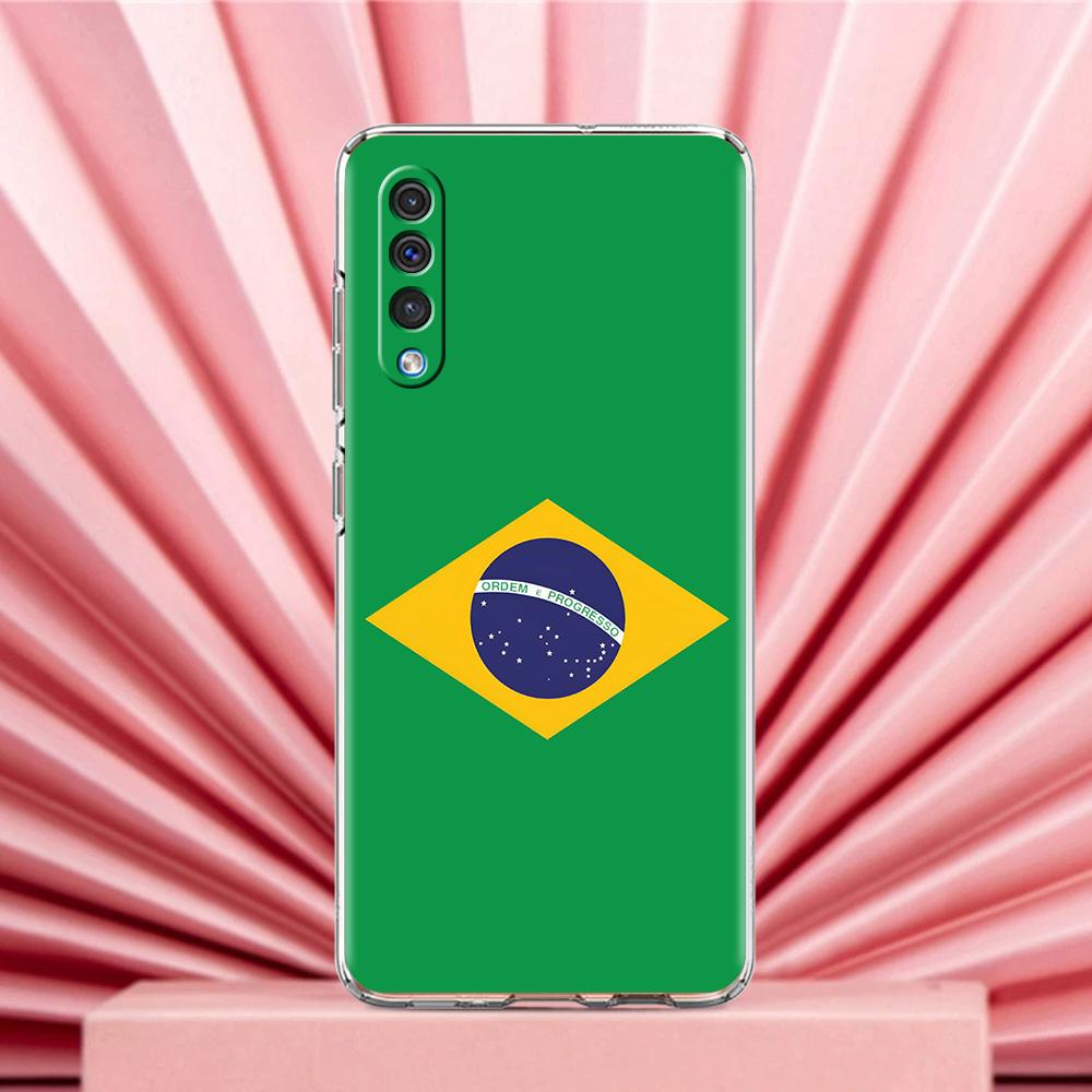 Чехол для телефона Samsung A56 A36 A26 A24 A16 A14 A12 A32 A50 A70 A20E A22 A40 A34 A54 A42 A52 5G A04s A06 Чехол Большой Флаг Бразилии